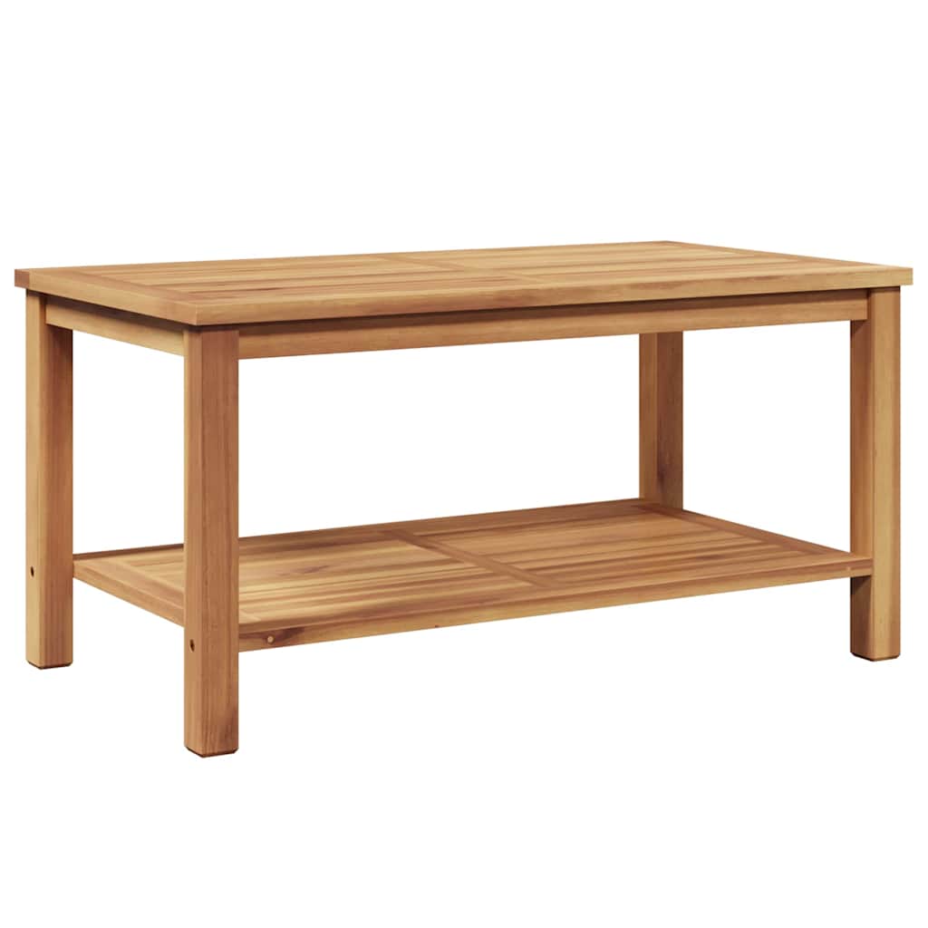 Coffee Table with Storage Brown 90 x 50 x 45 cm Solid Teak Wood