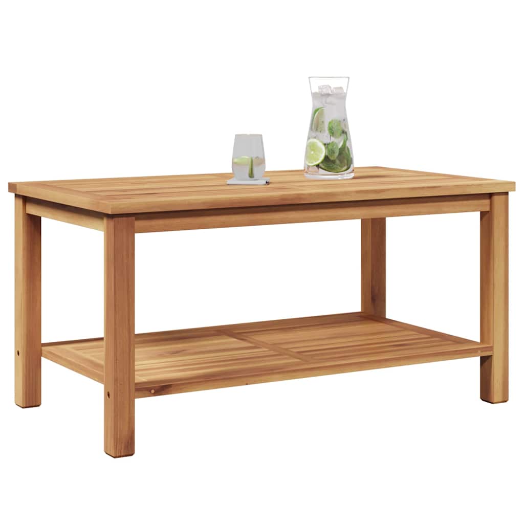 Coffee Table with Storage Brown 90 x 50 x 45 cm Solid Teak Wood