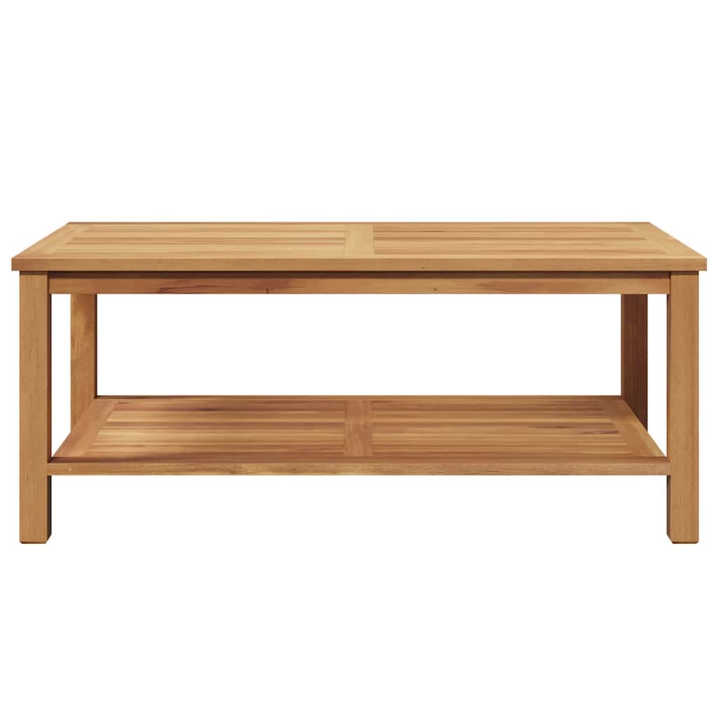Coffee Table with Shelf Brown 110 x 55 x 45 cm Solid Teak Wood