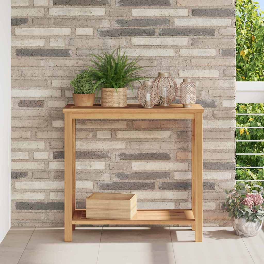 Console Table Brown 80 x 35 x 75 cm Solid Teak Wood