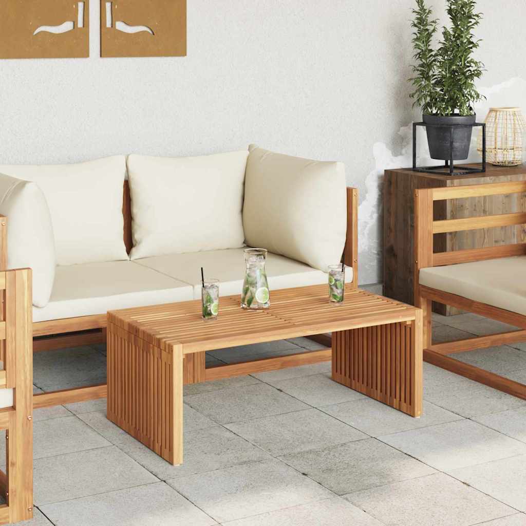 Garden Side Table Brown 90 x 50 x 36 cm Solid Teak Wood