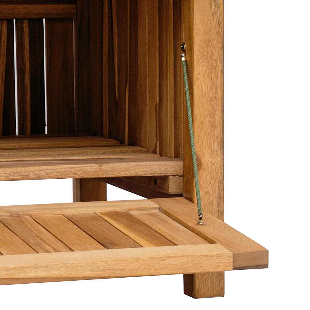 Garden Bench with Storage 114 x 60 x 90 cm Solid Teak Wood