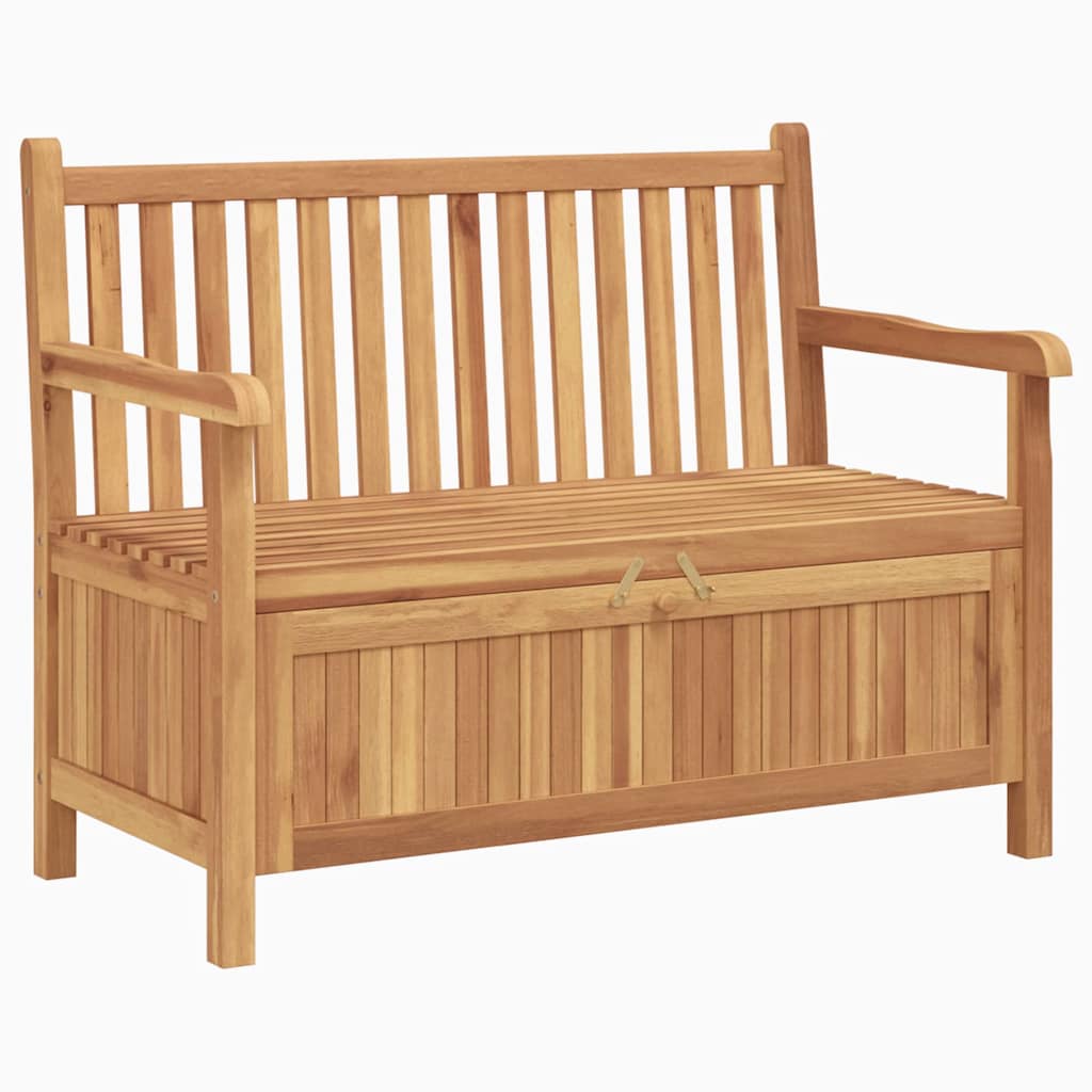 Garden Bench with Storage 114 x 60 x 90 cm Solid Teak Wood