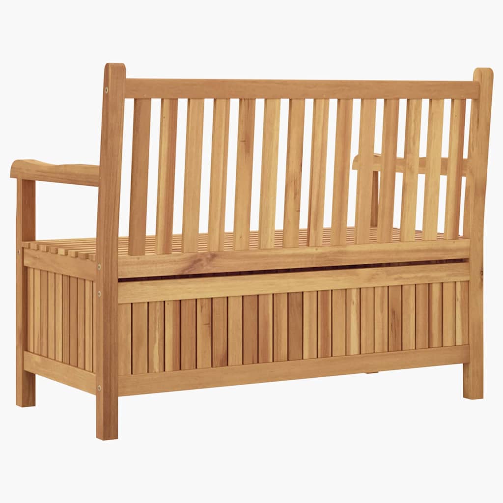 Garden Bench with Storage 114 x 60 x 90 cm Solid Teak Wood