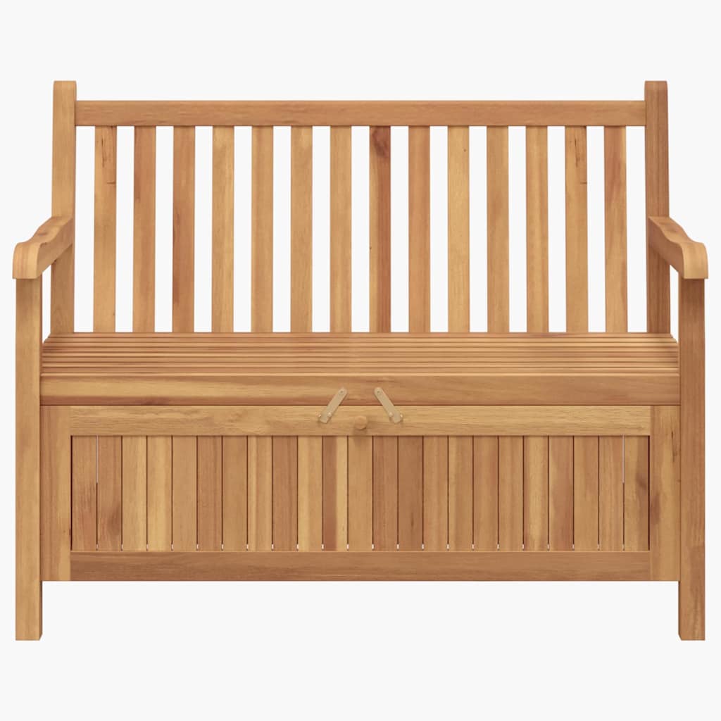 Garden Bench with Storage 114 x 60 x 90 cm Solid Teak Wood