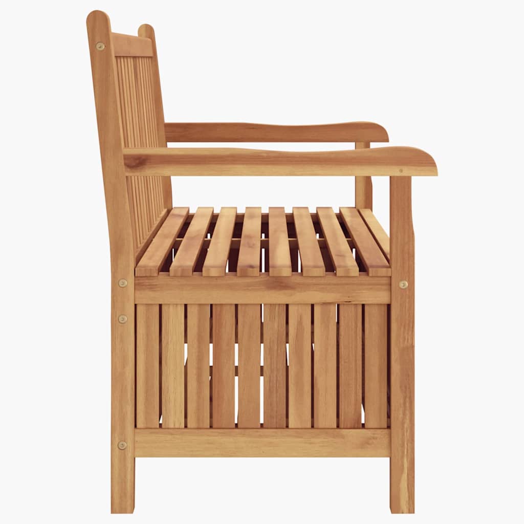Garden Bench with Storage 114 x 60 x 90 cm Solid Teak Wood