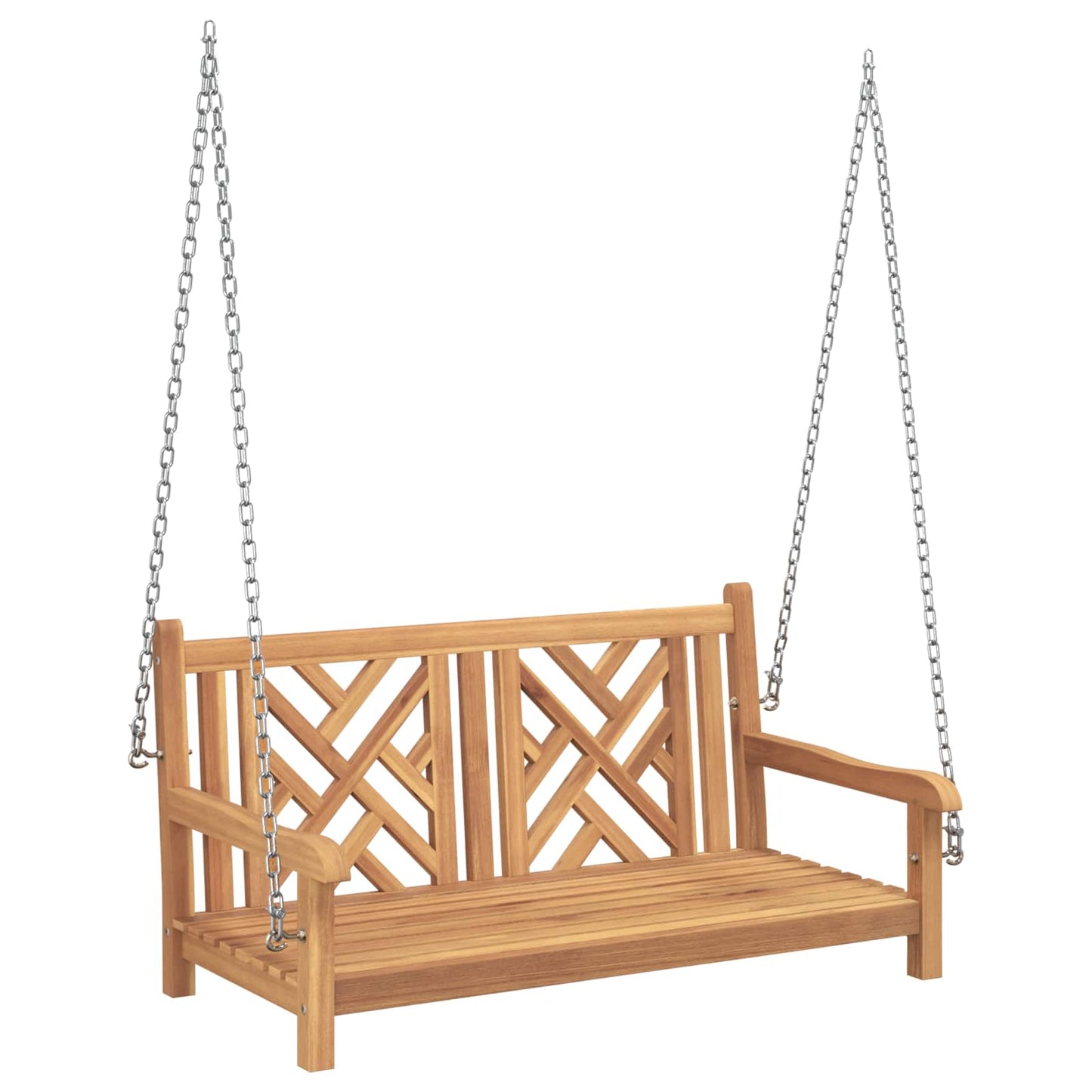 Garden Swing Bench 114 x 60 x 64 cm Solid Teak Wood