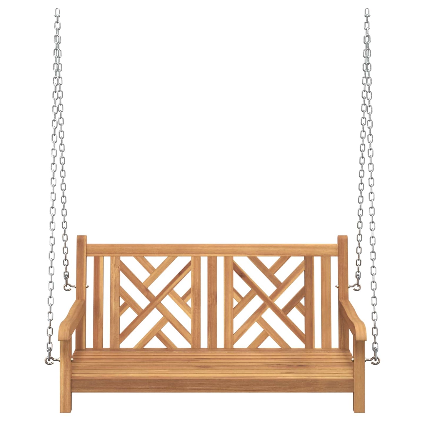Garden Swing Bench 114 x 60 x 64 cm Solid Teak Wood