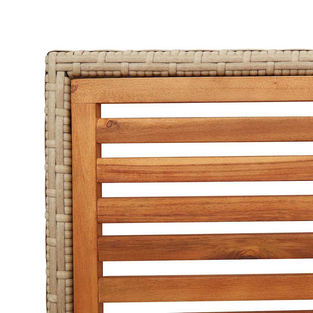 Garden Stacking Chairs 2 pcs Brown and Beige 54 x 56 x 90 cm