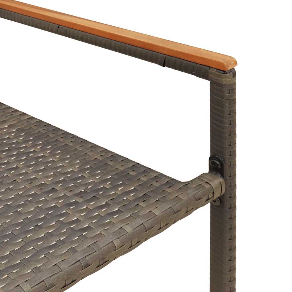 Garden Stacking Chairs 2 pcs Grey and Brown 54 x 56 x 90 cm