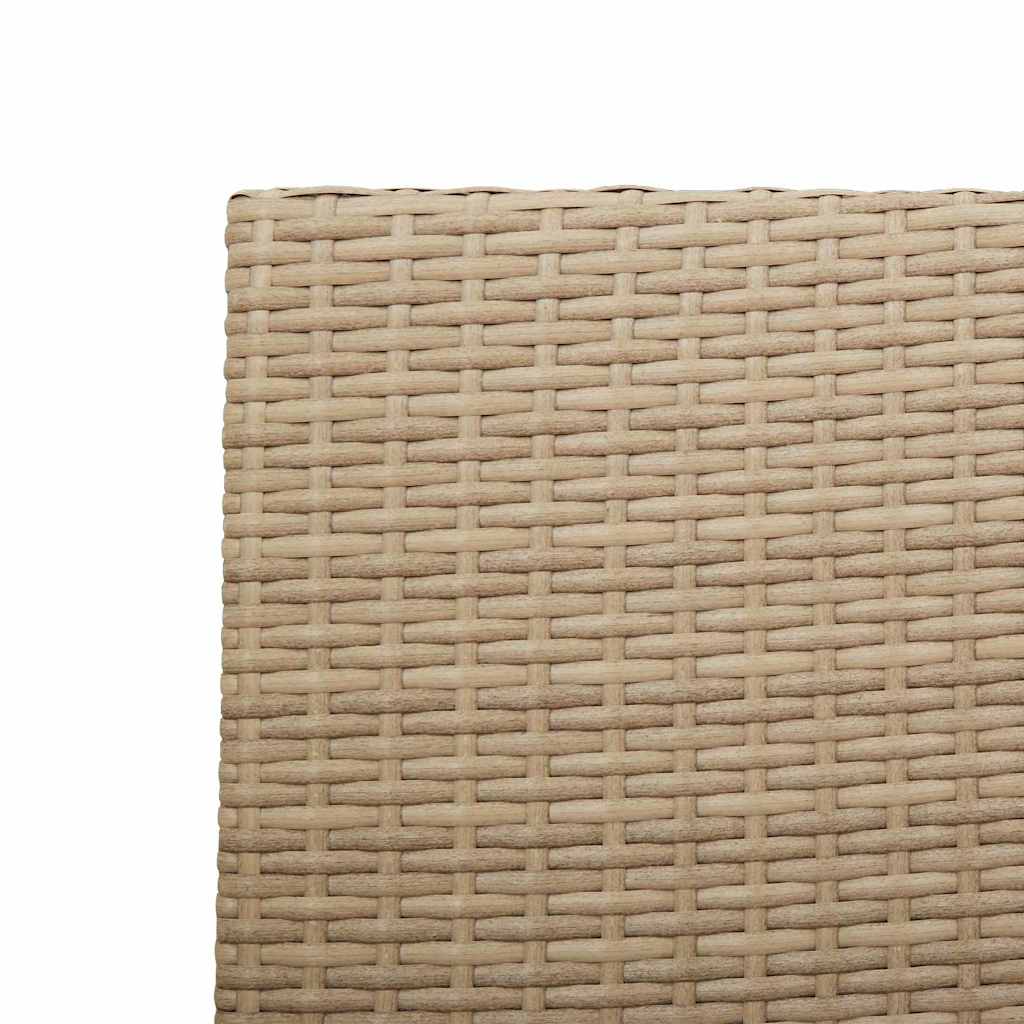 Garden Stacking Chairs 2 pcs Cream and Brown 54 x 56 x 90 cm