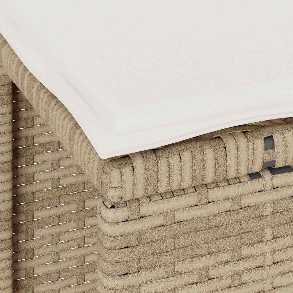 vidaXL Garden Dining Set 3 pcs Beige Poly rattan