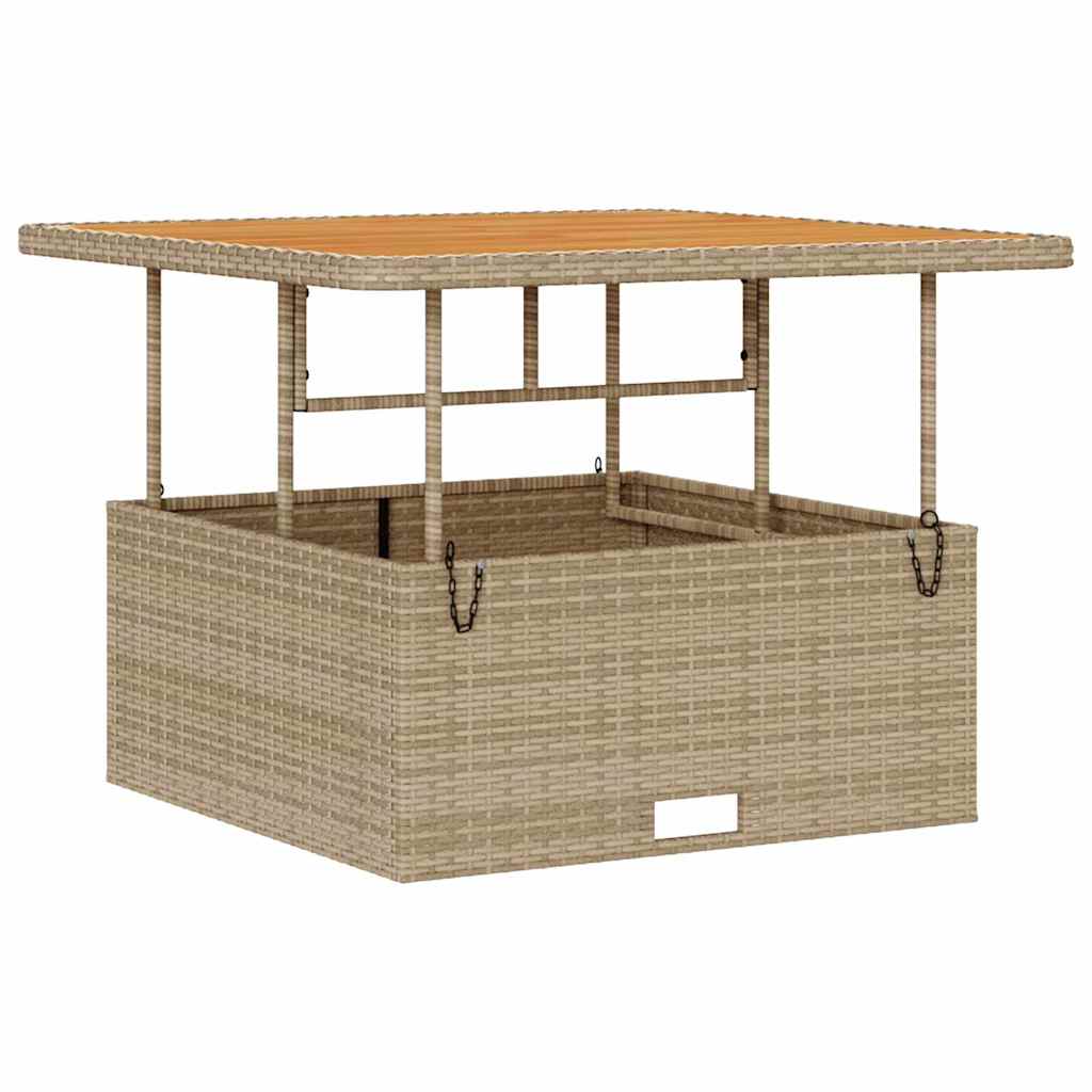 vidaXL Garden Dining Set 3 pcs Beige Poly rattan