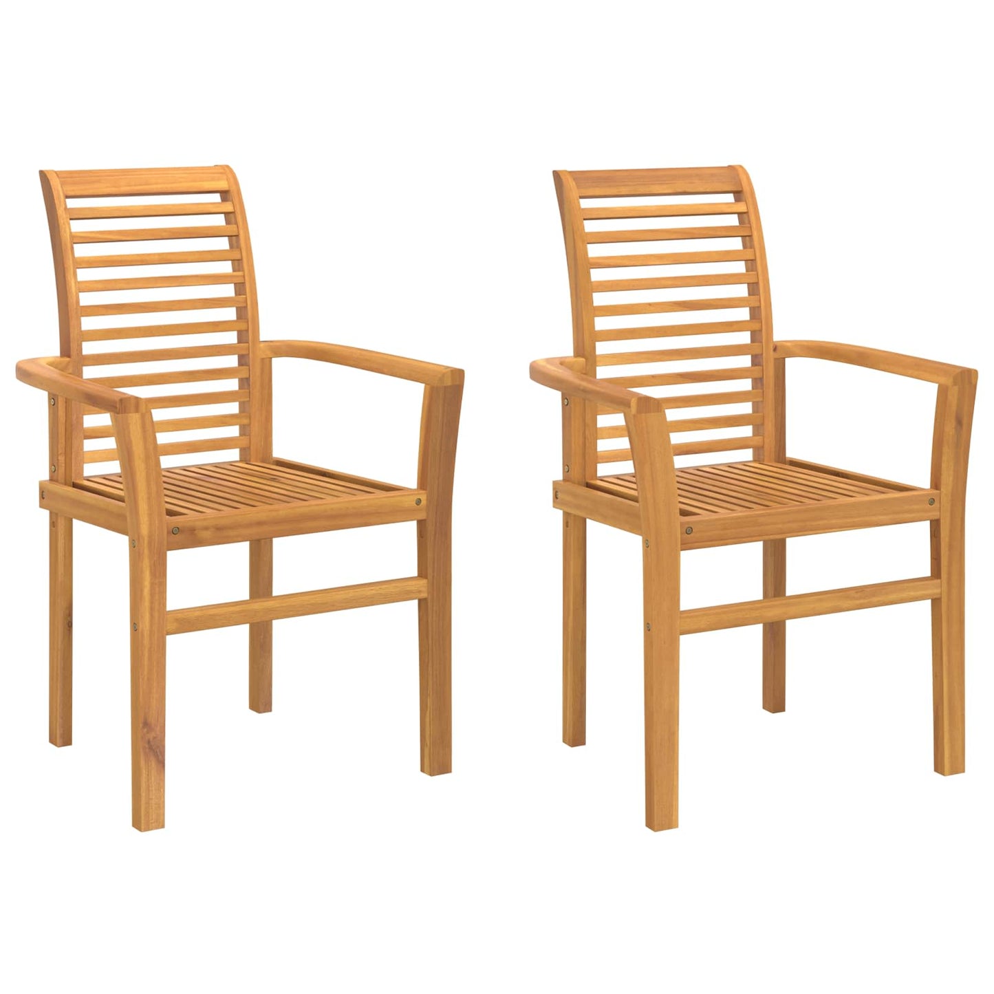 Dining Chair 2 pcs Brown 62 x 55 x 94 cm Solid Teak Wood