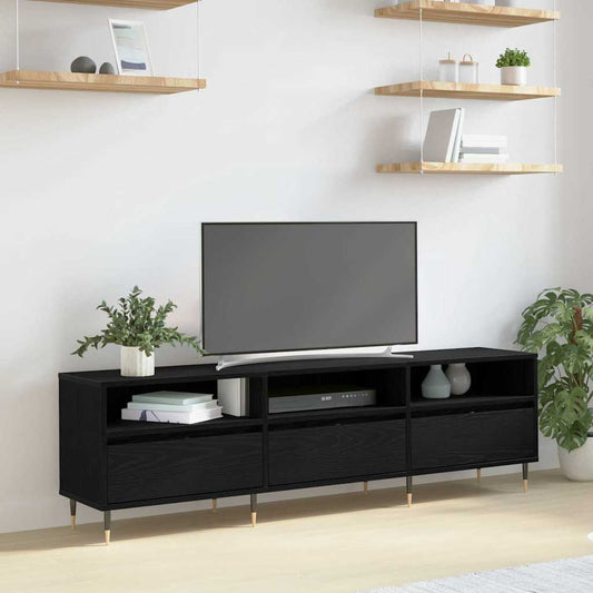 TV Cabinet 150 x 30 x 45 cm Black Oak Engineered Wood