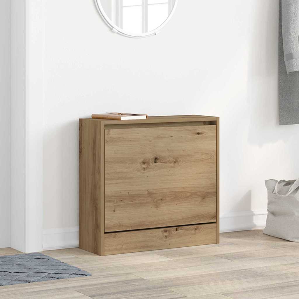 Shoe Cabinet 60 x 21 x 57 cm Engineered Wood Artisan Oak