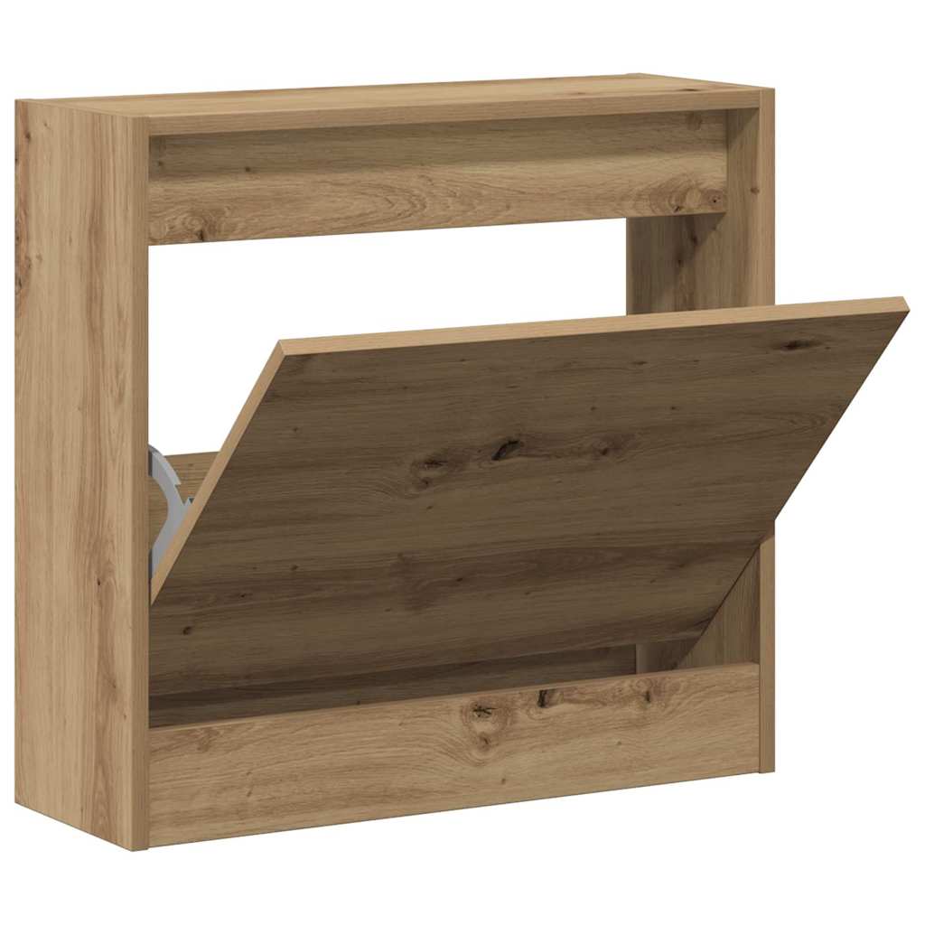 Shoe Cabinet 60 x 21 x 57 cm Engineered Wood Artisan Oak