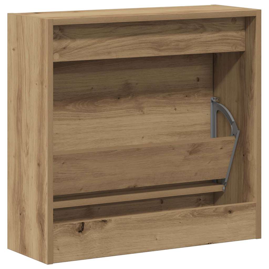 Shoe Cabinet 60 x 21 x 57 cm Engineered Wood Artisan Oak