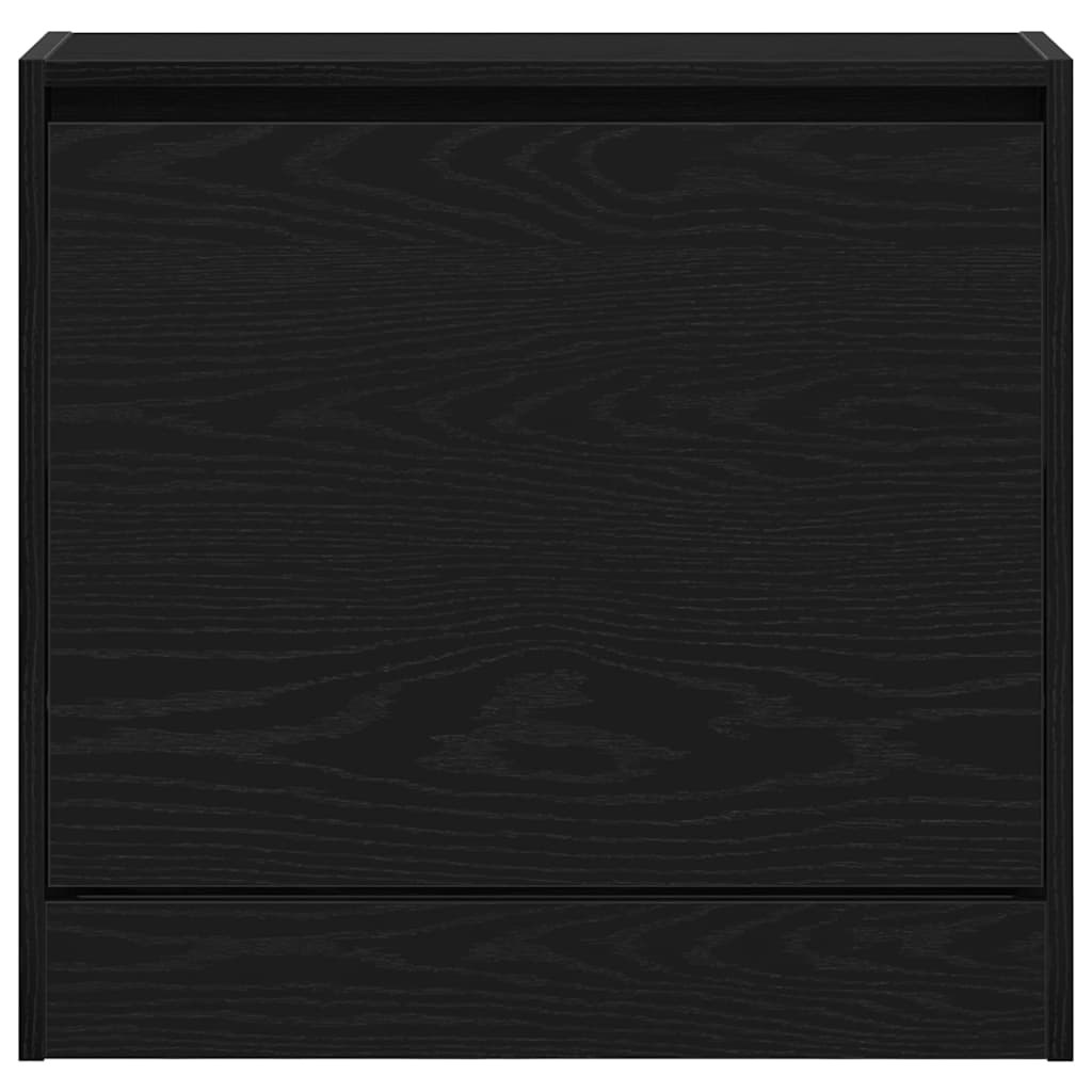 Shoe Cabinet 60 x 21 x 57 cm Engineered Wood Black Oak