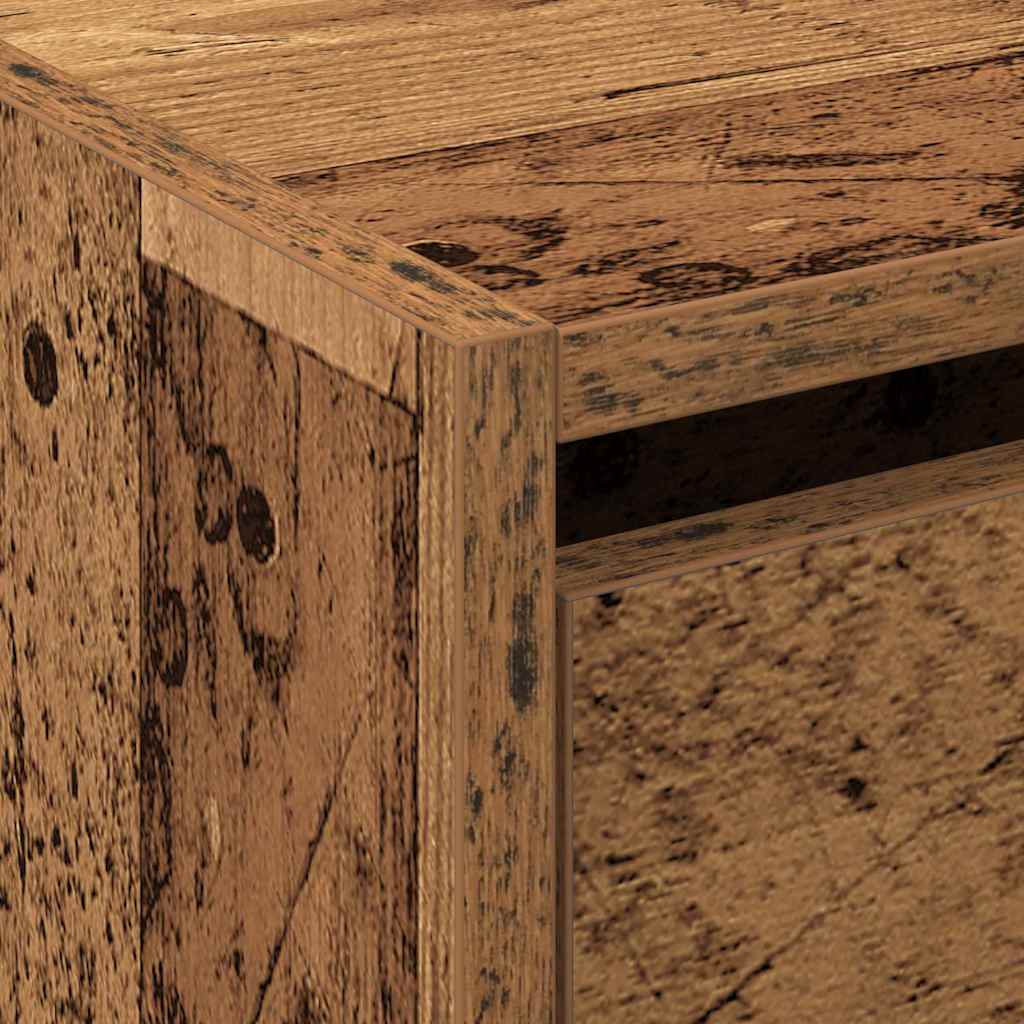 Shoe Cabinet Old Wood 80 x 21 x 125.5 cm Engineered Wood