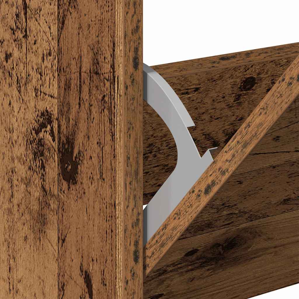 Shoe Cabinet Old Wood 80 x 21 x 125.5 cm Engineered Wood