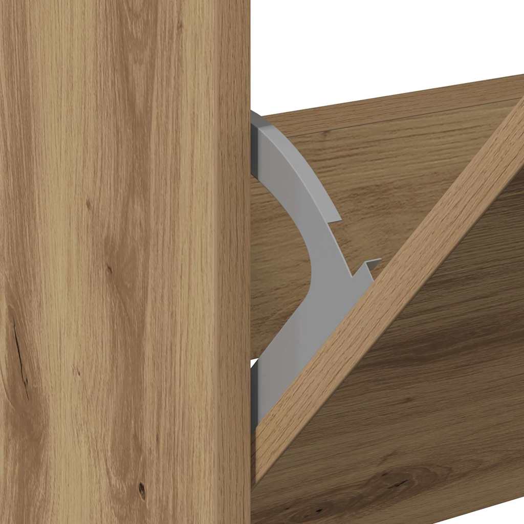 Shoe Cabinet 80 x 21 x 125.5 cm Engineered Wood Artisan Oak