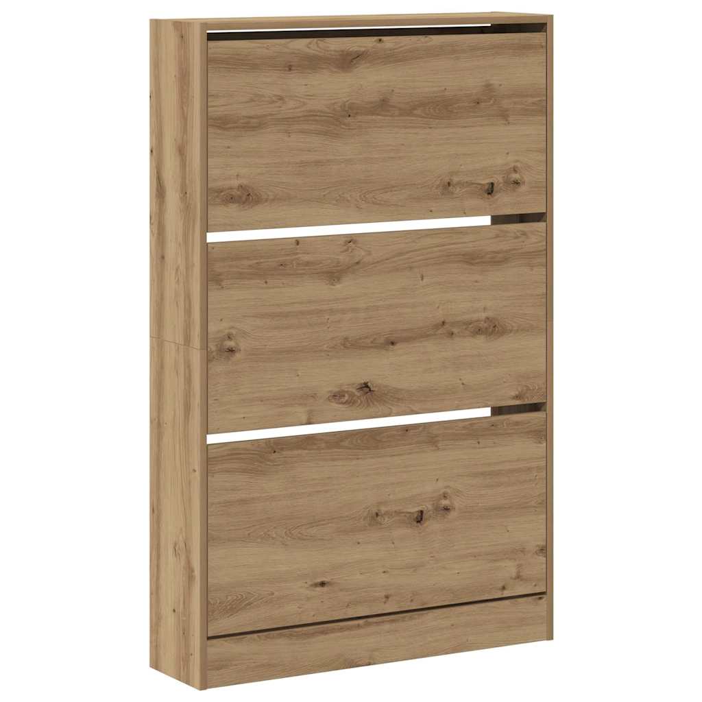 Shoe Cabinet 80 x 21 x 125.5 cm Engineered Wood Artisan Oak
