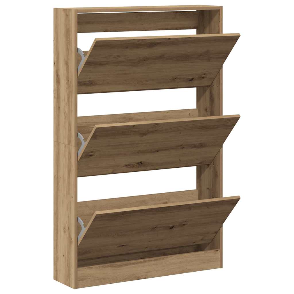 Shoe Cabinet 80 x 21 x 125.5 cm Engineered Wood Artisan Oak