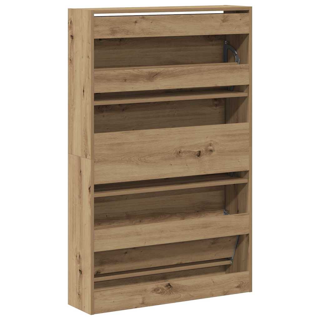 Shoe Cabinet 80 x 21 x 125.5 cm Engineered Wood Artisan Oak