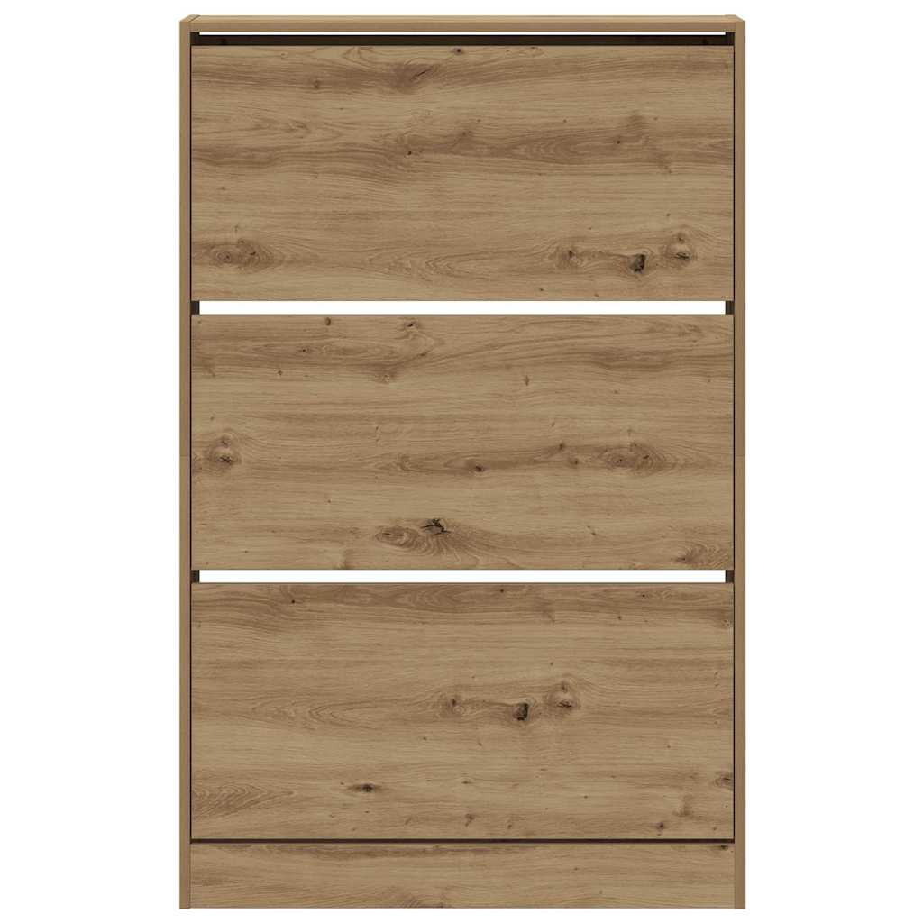 Shoe Cabinet 80 x 21 x 125.5 cm Engineered Wood Artisan Oak