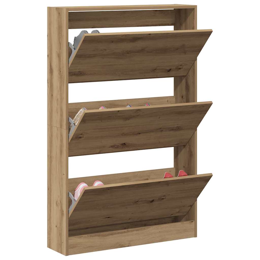 Shoe Cabinet 80 x 21 x 125.5 cm Engineered Wood Artisan Oak