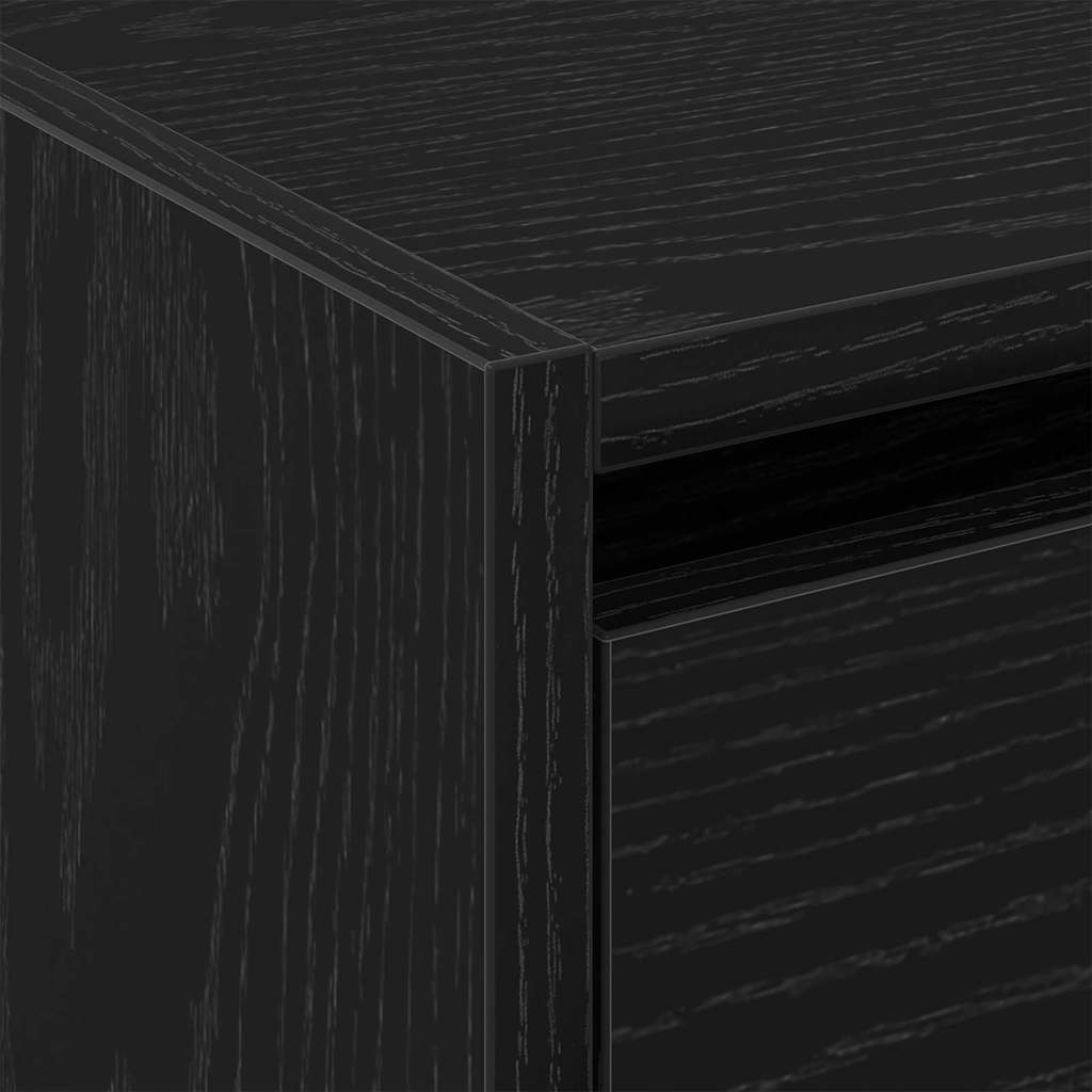 Shoe Cabinet 80 x 21 x 125.5 cm Engineered Wood Black Oak