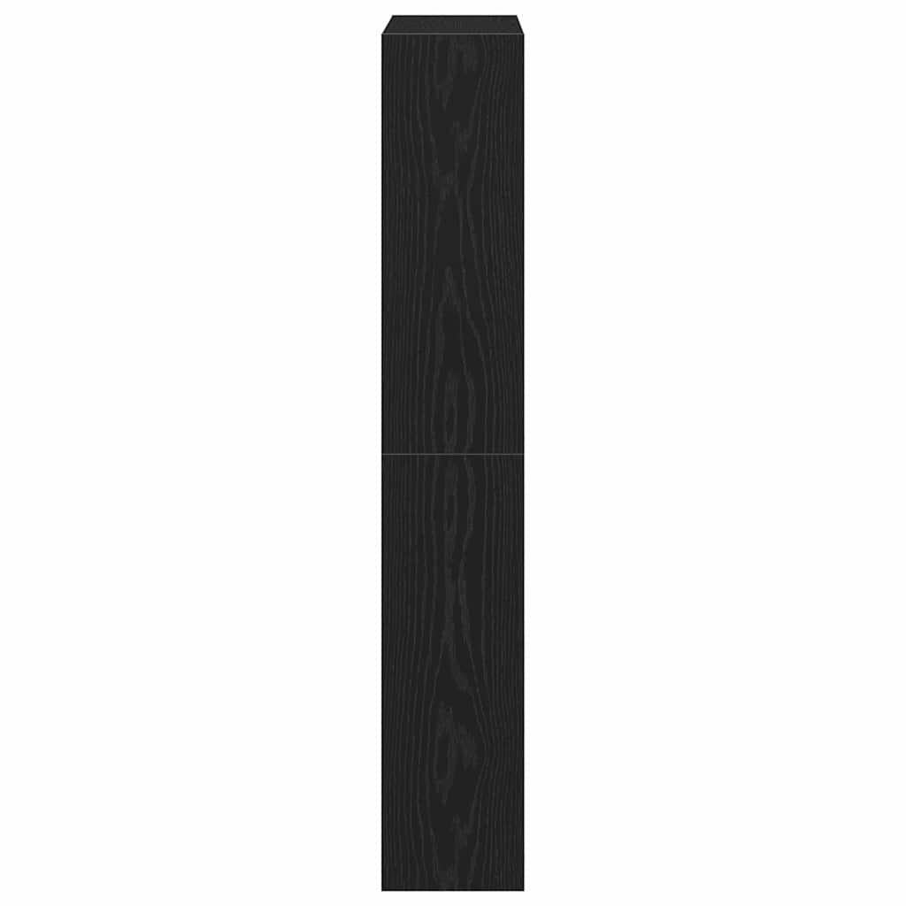 Shoe Cabinet 80 x 21 x 125.5 cm Engineered Wood Black Oak