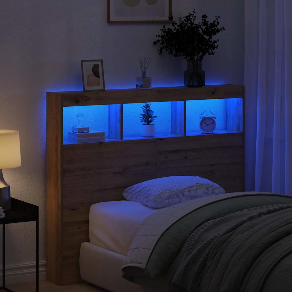 Headboard Artisan Oak 120 x 17 x 102 cm Engineered Wood