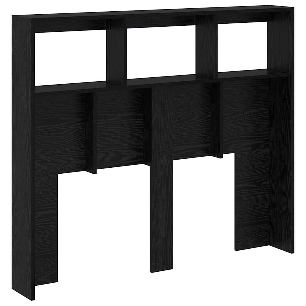 Headboard Black Oak 120 x 17 x 102 cm Engineered Wood