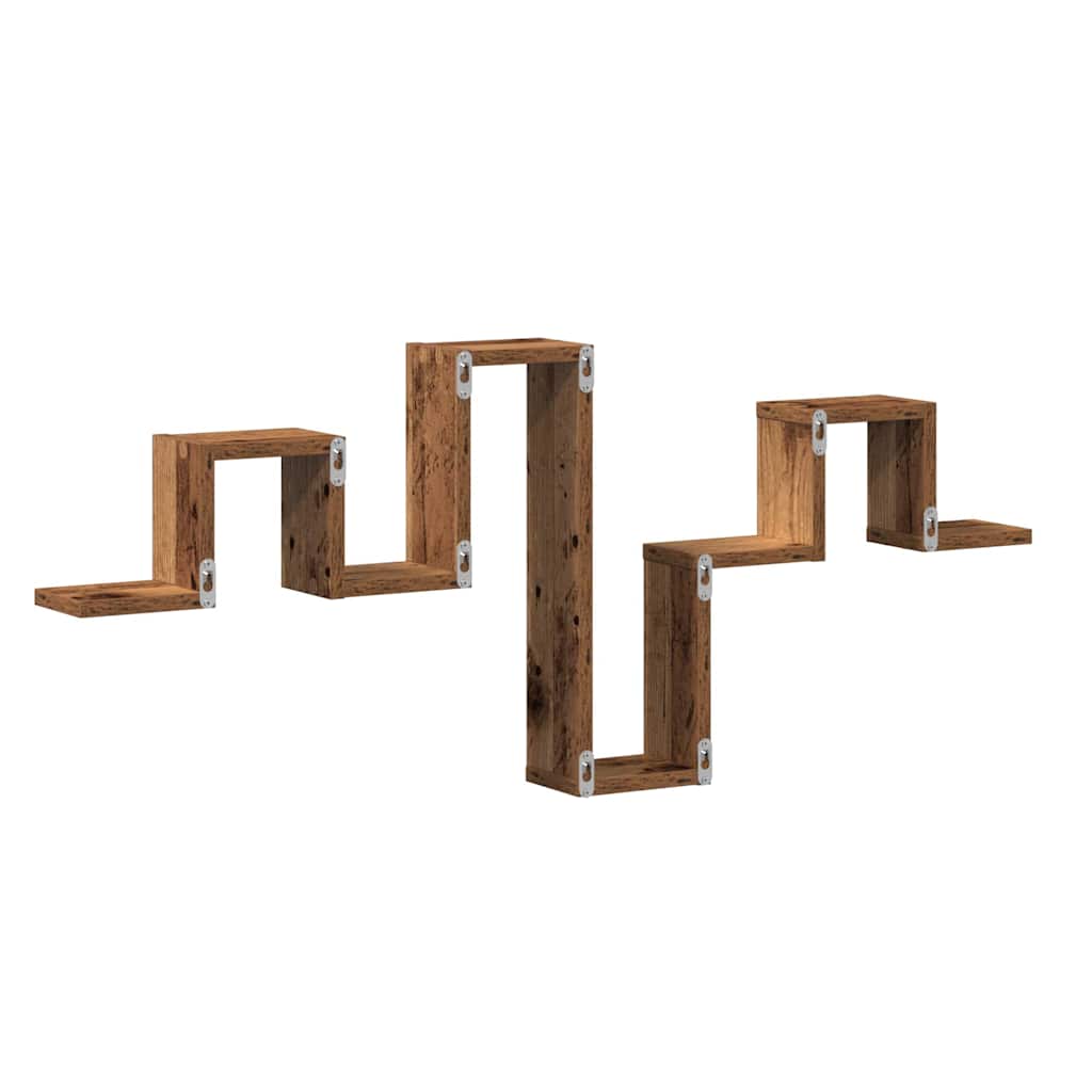 Wall Shelf Wall-mounted Old Wood 104.5 x 43 x 10 cm