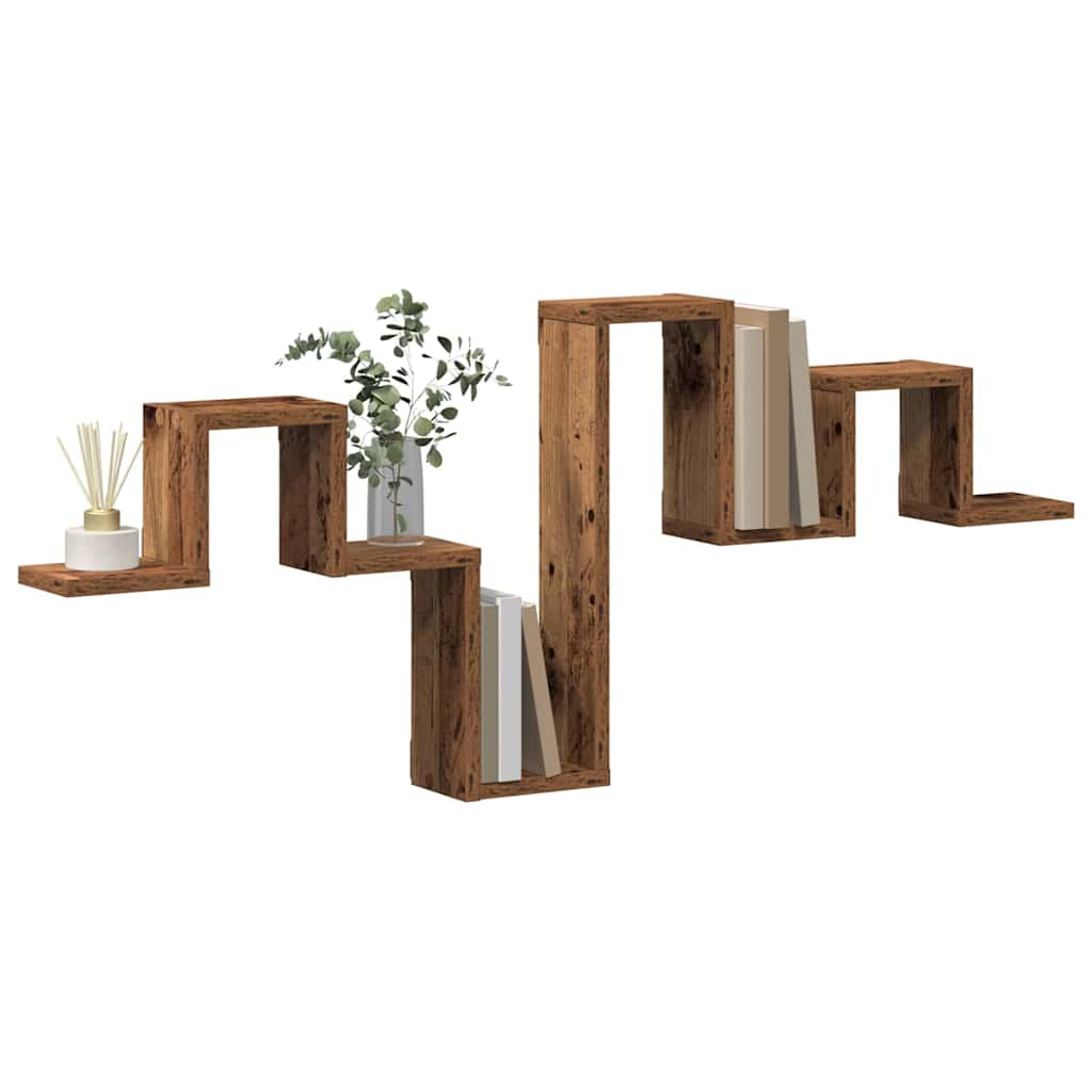 Wall Shelf Wall-mounted Old Wood 104.5 x 43 x 10 cm