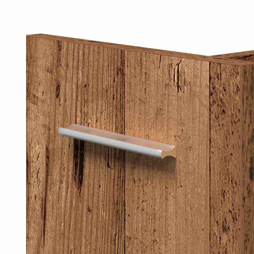 Cabinet with Wheel Old Wood 60 x 22 x 79 cm