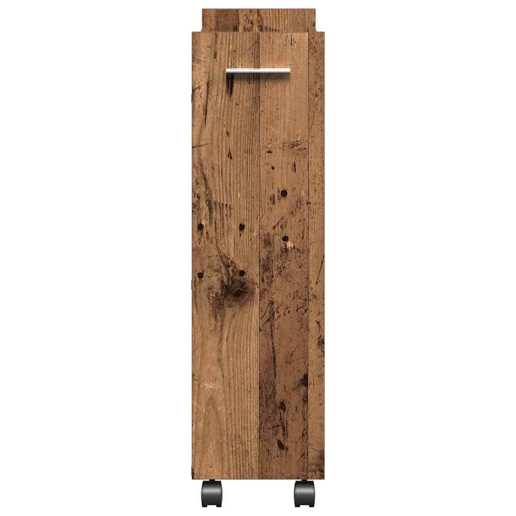Cabinet with Wheel Old Wood 60 x 22 x 79 cm
