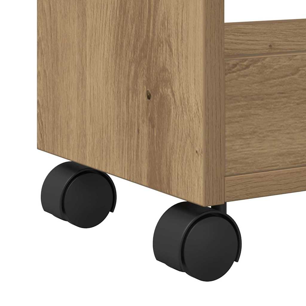Cabinet with Wheel Artisan Oak 60 x 22 x 79 cm