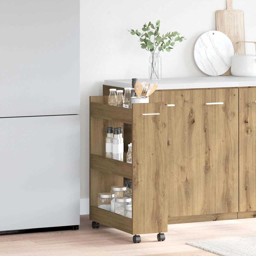 Cabinet with Wheel Artisan Oak 60 x 22 x 79 cm