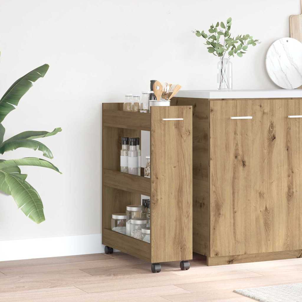 Cabinet with Wheel Artisan Oak 60 x 22 x 79 cm