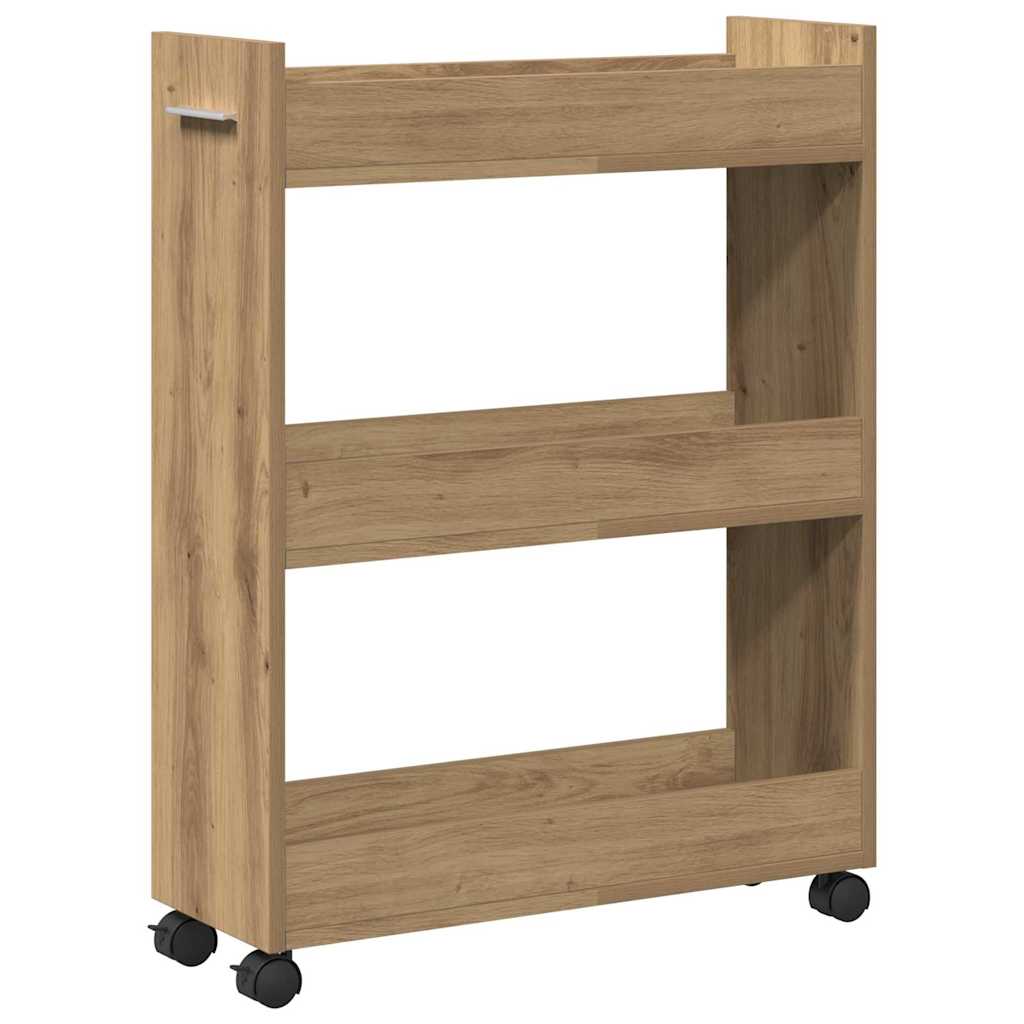 Cabinet with Wheel Artisan Oak 60 x 22 x 79 cm
