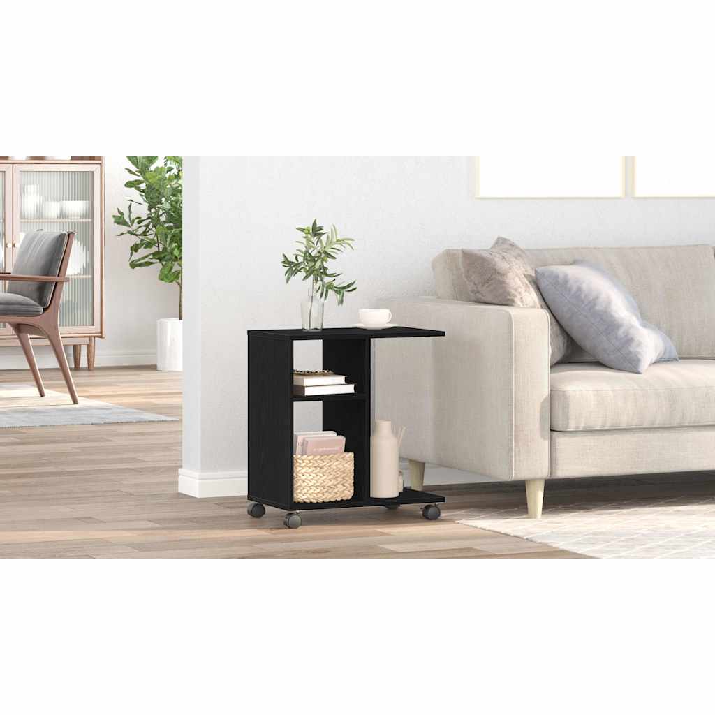 Side Table Black oak 50 x 30 x 55 cm Engineered Wood