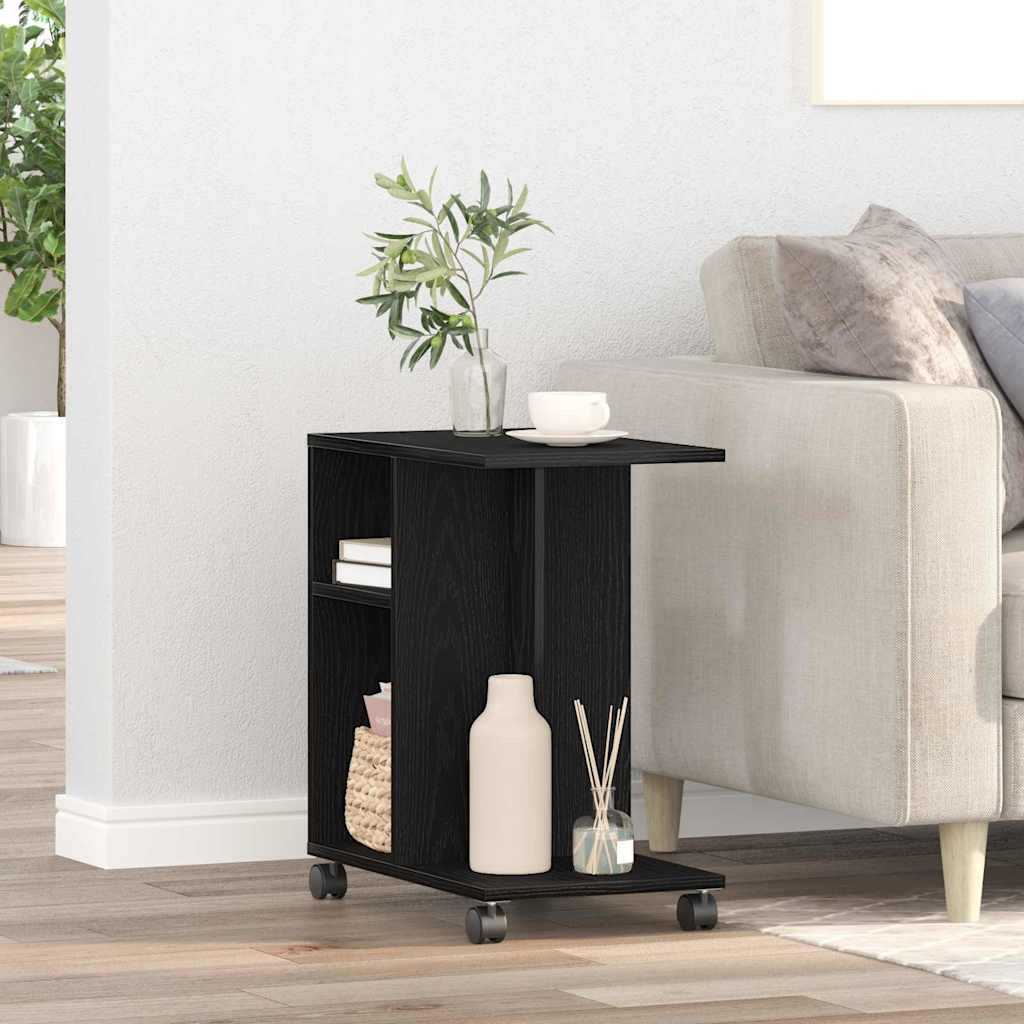 Side Table Black oak 50 x 30 x 55 cm Engineered Wood