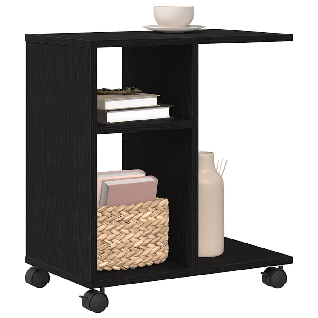 Side Table Black oak 50 x 30 x 55 cm Engineered Wood