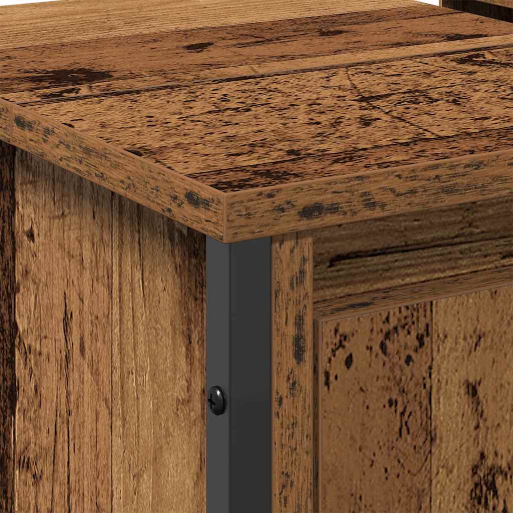 vidaXL Sink Cabinet with Door Old Wood 60 x 35 x 60 cm Engineered wood