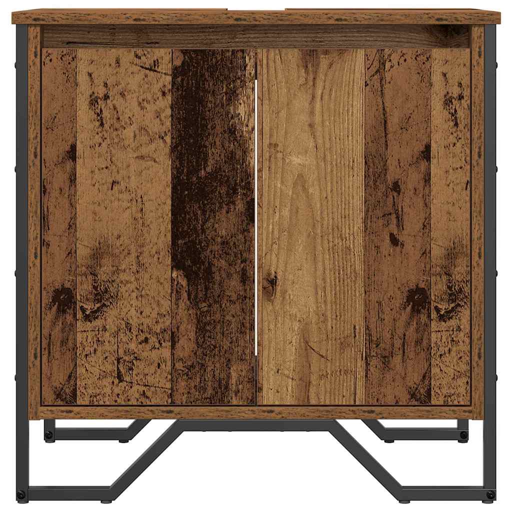 vidaXL Sink Cabinet with Door Old Wood 60 x 35 x 60 cm Engineered wood