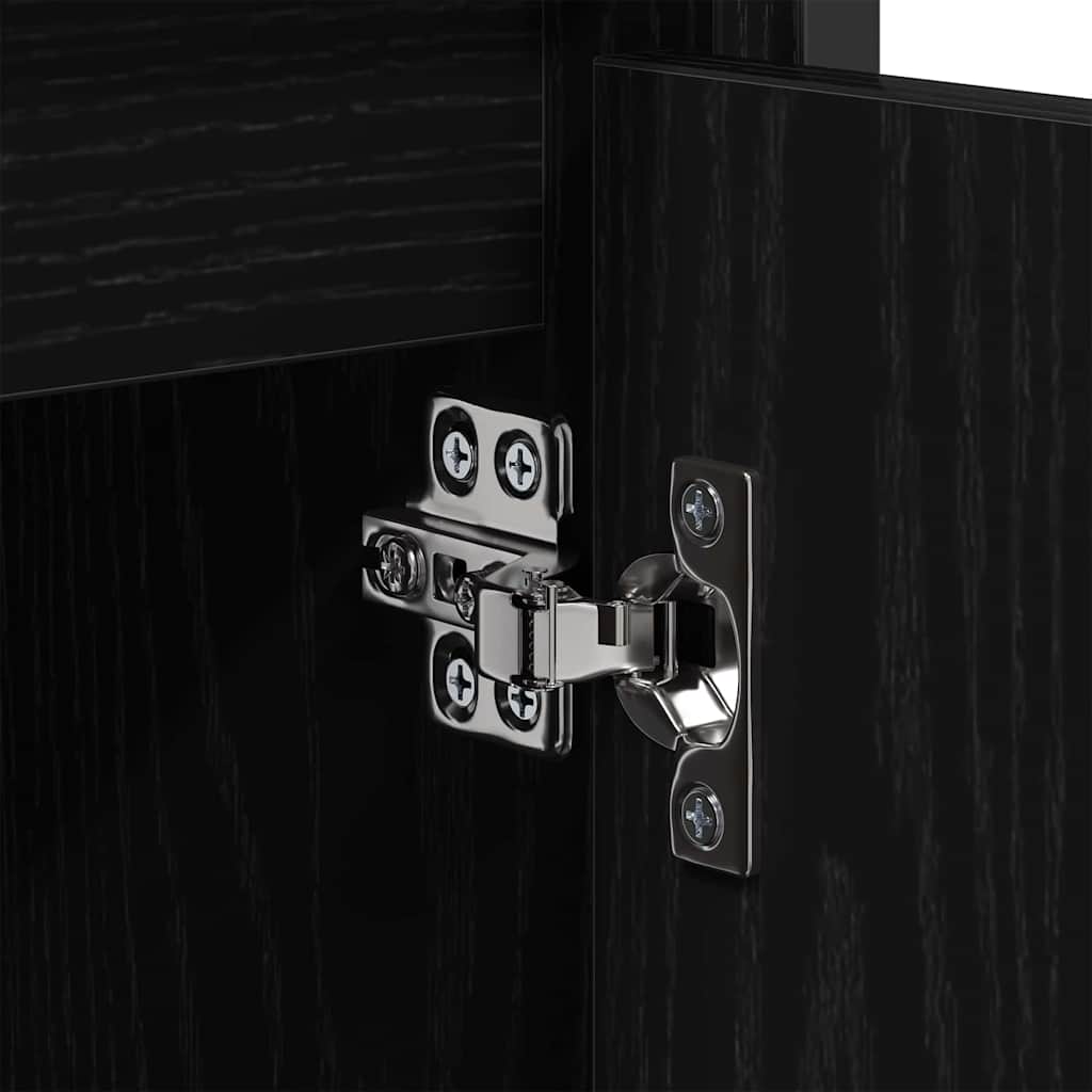 vidaXL Sink Cabinet Black Oak 60 x 35 x 60 cm Engineered wood