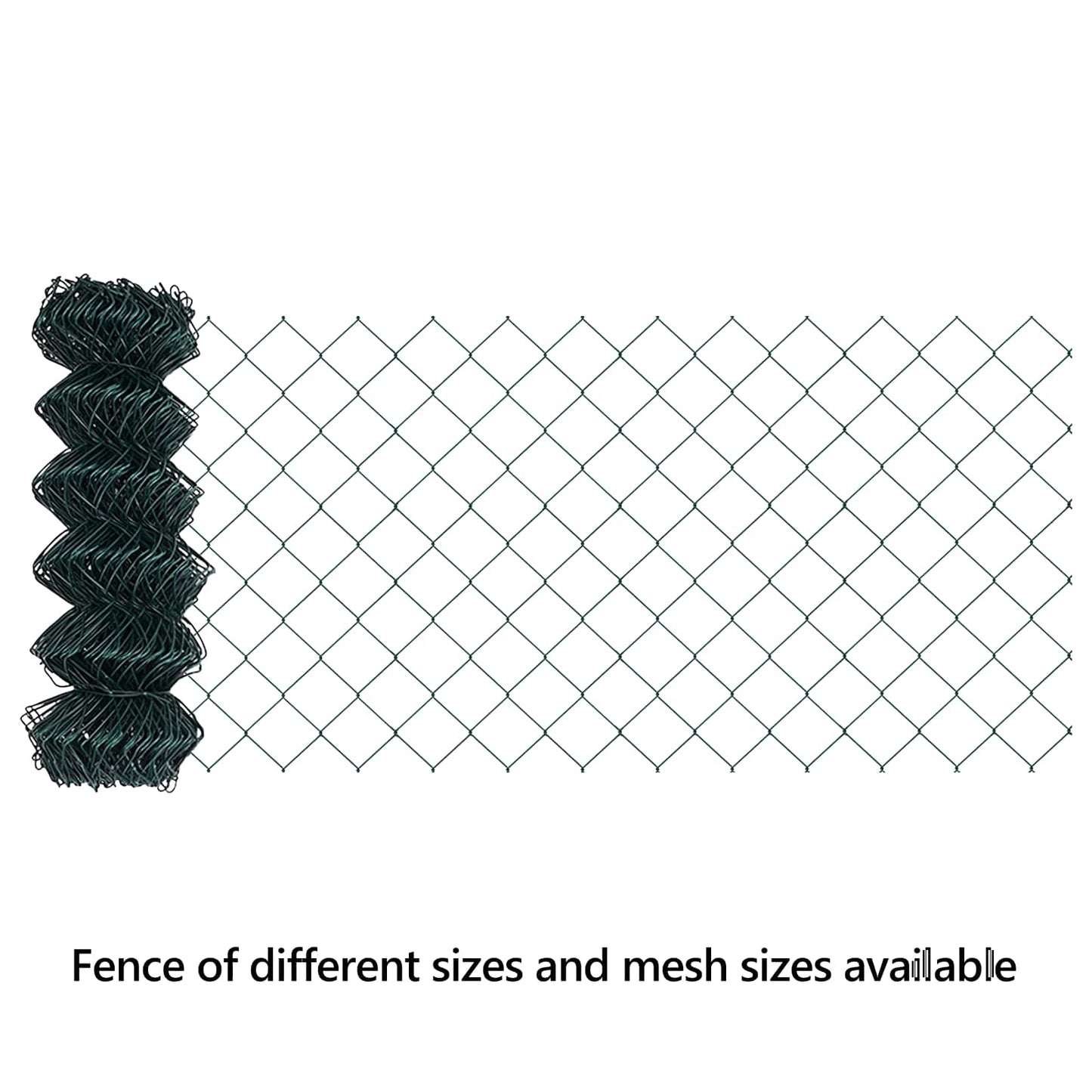 Chain Link Fence 10 x 0.4 m Steel Green
